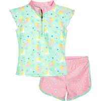 Playshoes UV-skydd 'Einhorn' gul / mint / ljusrosa / vit