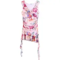 Desigual Klänning persika / fuchsia / röd