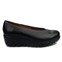 Wonders för kvinnor. C-33100 Fly läderloafers svart (37), Hud, 3 till 5 cm, Ingen, Casual