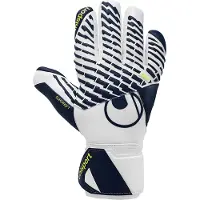 Uhlsport Målvaktshandske Fangmaschine Supersoft HN - Vit/Navy/Gul, storlek 10