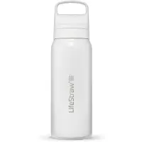 LifeStraw Go Polar White GOST-650ML-WHT Stainless Steel, water bottle with 2-stage filter, 650 ml