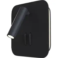 Maytoni LED vägglampa Ios 176, Svart, Sovrum, Aluminium / grå / zink, Modern, LED-vägglampa, vägglampa inomhus