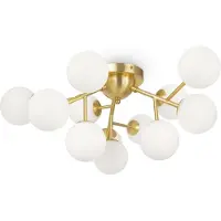 Maytoni Taklampa Dallas, dimbar, Mässing / guld, Vardagsrum / matsal, Metall, Taklampa