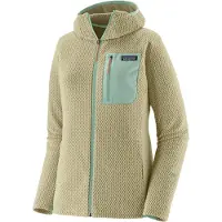 Patagonia - Fleece dam - W's R1 Air Full-Zip Hoody Weathered Stone för UnisexUll - Storlek S - Grön