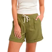 Roxy - Shorts dam - Sweetest Day Short Oil Green för UnisexBomull - Storlek S - Grön