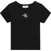 Calvin Klein T-shirt 'Monologo' lila / svart / vit