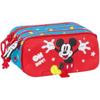 Safta Large Triple Mickey Mouse Fantastic Pencil Case Röd Man