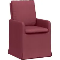 vidaXL Matstolar 2 pcs Vinröd 57 x 67 x 98 cm tyg