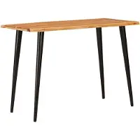vidaXL Matbord Brun och svart 110 x 55 x 78 cm Massivt mangoträ