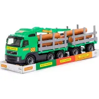 Polesie Volvo lastbil m. tømmer+kran/hænger 775x190x255mm