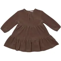 Smallstuff Klänning - Velour - Dark Pir - - 74 - Klänning