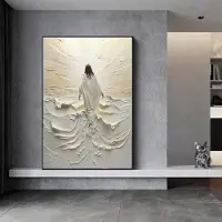 DIMENGQI Jesus Kristus Canvas Postres Kristus Jesus Porträtt Väggkonst Tryck Affisch Jag Ska Gå Med Kristus Bibelvers Present Affisch 40x50cm