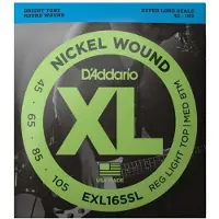 D'Addario EXL165SL Nickel Wound Bass Custom Light 45-105 Super Long Scale