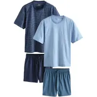 Next Pyjamas kort opal / ljusblå / mörkblå