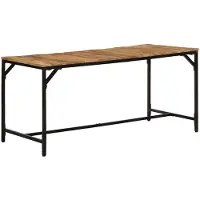 vidaXL Matbord 160x80x75 cm massivt trä grov mango