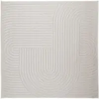 vidaXL Områdesmattor Fyrkantig PALMERAS Kräm 200 x 200 cm Polyester