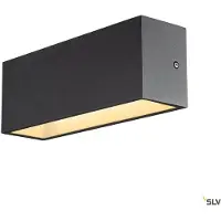 SLV LED utomhus vägglampa Sitra, Svart, Aluminium / grå / zink, Modern, LED-vägglampa utomhus
