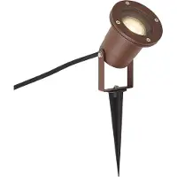 QAZQA Modern trädgårdsspotlight rostbrun inkl. kabel och kontakt 204cm IP65 - Basic