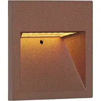 QAZQA Modern vägglampa rostbrun fyrkantig inkl. LED IP54 - Gem