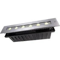 Deko-light LED-golvinbyggnadslampa Jeremia, 32,8 cm, varmvit JEREMIA, Aluminium / grå / zink, Rostfritt stål, Modern, LED-markspotlight