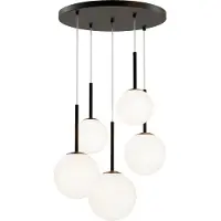 Maytoni Glas pendellampa Basic form, dimbar, Svart, Vardagsrum / matsal, Glas, Modern, Pendellampa