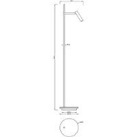 Deko-light Brahe 343025 LED-standerlampa (RGB) inbyggd LED 11.50 W energiklass G (A - G) trafikvit (RAL 9016)