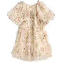 Next Klänning kräm / ljusgrön / rosé
