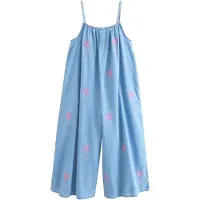 Next Overall blå denim / rosa