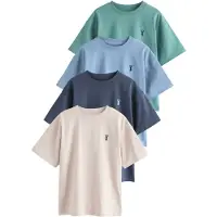 Next T-shirt kräm / marinblå / turkos / himmelsblå