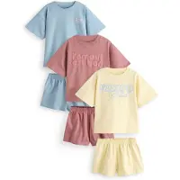 Next Pyjamas blå / ljusgul / mauve