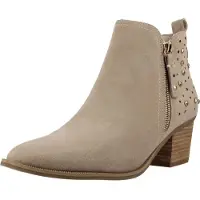 Carmela för kvinnor. 16315104-BEIGE Ankelstövlar i läder 163151 brun (36), 5 till 8 cm, Delat läder, Zip, Casual