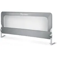 Nukido Sängskyddsräcke / skyddsgaller, lås, 200 cm, NK-228, grått