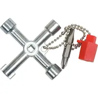 Ks Tools 1301015 Universal-kopplingsskåpnyckel, 71mm Skåpnyckel Pressgjuten zink 1 st