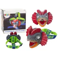 Leantoys Dino dinosaurie pannlampa justerbart pannband 3 LED