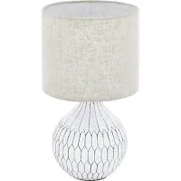 Eglo Bordslampa Bellariva, Vitt / opal, Vardagsrum / matsal, Keramik, Modern, Bordslampa