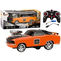 Wisam RC-bil 1:18 Drift 360, fjärrstyrd, ljus och ljud, orange