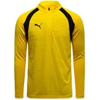 Puma Träningströja teamLIGA26 1/4 Blixtlås - Gul/Svart, storlek Small