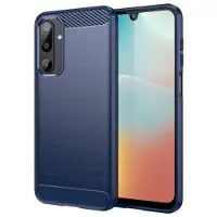 Mtp Products Samsung Galaxy M16/F36 Borstat TPU Skal - Kolfiber - Blå