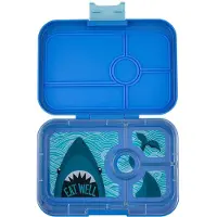 Yumbox Matlåda m. 4 fack - Bento Tapas - 993 ml - True Blue m. H - - One Size - Matlåda