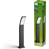 Philips LED-väglampa Splay UE, 60 cm, antracit, IP44, Svart, Aluminium / grå / zink