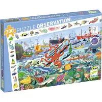 Djeco Pussel - 200 Delar - Observationspussel - Havet - - One Size - Pussel