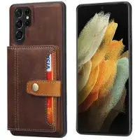 Mtp Products Samsung Galaxy S26 Ultra Retro Style Skal med Plånbok - Brun