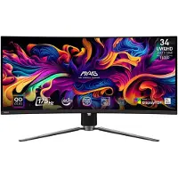 MSI MAG 341CQPDE QD-OLED - OLED-monitor - spel - böjd - 34 (34 visbar) - 3440 x 1440 UWQHD @ 175 Hz - 1000 cd/m² - 1500000:1 - DisplayHDR 400 - 0.03 ms - 2xHDMI, DisplayPort, USB-C - svart