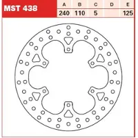 TRW Bromsskiva, bak MST438,DIAM.240MM,STATION