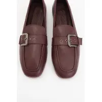 Forever & Always Jade Läder Platt Loafers Dam