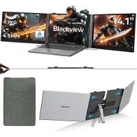 Blackview DCM6 14 tums Dubbelskärm Monitor Bärbar Datorskärm Förlängare USB-C FHD 1080P Bärbar Monitor IPS 60Hz Extern Monitor only monitor svart
