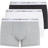 Tommy Hilfiger Boxer Trunk 3-Pack vart/Vit/Grå Vit vart Grå torlek