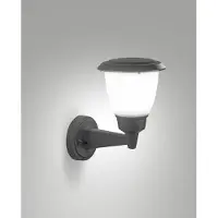 FABAS LUCE Vägglampa utomhus Thiago, dimbar, Svart, Aluminium / grå / zink, Modern, Utomhusvägglampa