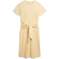Tommy Hilfiger Textured Knot Relaxed Midi T-Shirt Dress