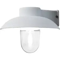Konstsmide Vägglampa utomhus MANI, dimbar, Vitt / opal, Metall, Modern, Utomhusvägglampa